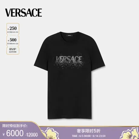 【季末优惠】VERSACE/范思哲 男士水晶Fading Versace Logo T恤商品大图