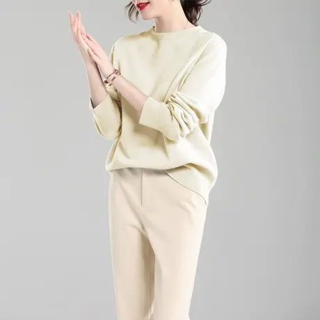 【2件7.5折】新款时尚女装百搭修身打底衫套头长袖针织衫秋冬毛衣图片