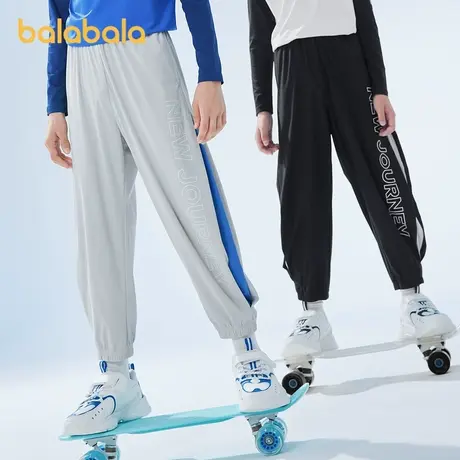 巴拉巴拉童装男童裤子儿童休闲裤夏装中大童印花弹力轻薄束脚裤潮商品大图