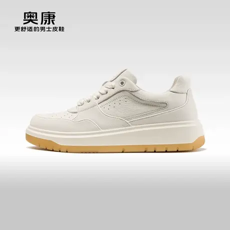 【COMFY-MEX】奥康男鞋2024秋季新款时尚真皮板鞋男舒适休闲鞋潮商品大图