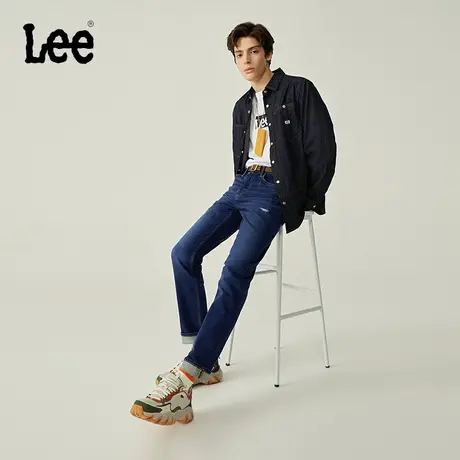 Lee商场同款23新品709修身锥形中蓝男牛仔裤LMB100709100-877商品大图