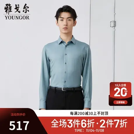 【商场同款】雅戈尔男士衬衫秋冬新款官方商务休闲长袖衬衫S3909商品大图