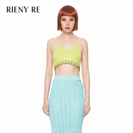 RIENYRE吊带背心女春秋季原创小怪兽系带针织性感胸衣ins外穿上衣商品大图