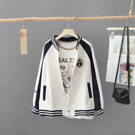 休闲短外套少女秋装2024新款初中高中学生韩范刺绣棒球服夹克上衣图片
