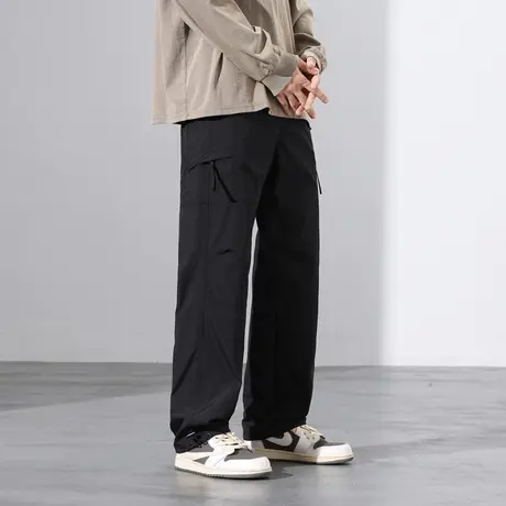 冲锋裤男夏季美式高街痞帅机能工装裤子ins潮牌直筒阔腿休闲长裤商品大图