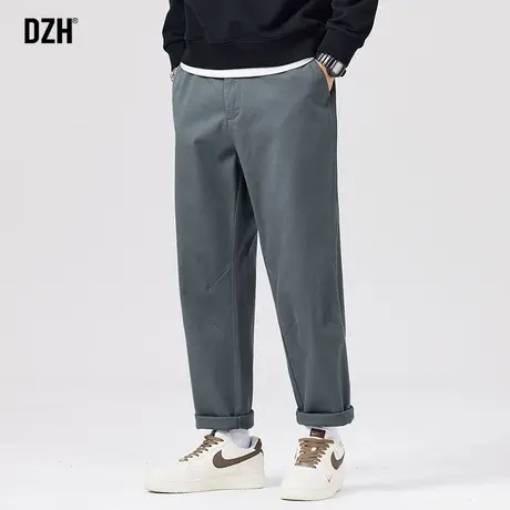 男士灰色休闲裤子男秋季潮牌宽松直筒裤休闲裤男裤2023年新款春夏商品大图