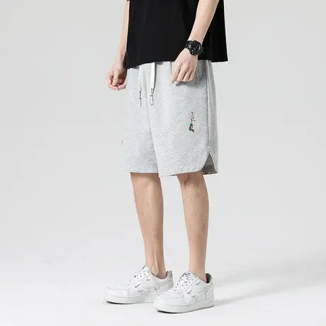 2023夏季男短裤纯棉休闲运动裤宽松直筒加肥加大码肥佬胖子五分裤商品大图