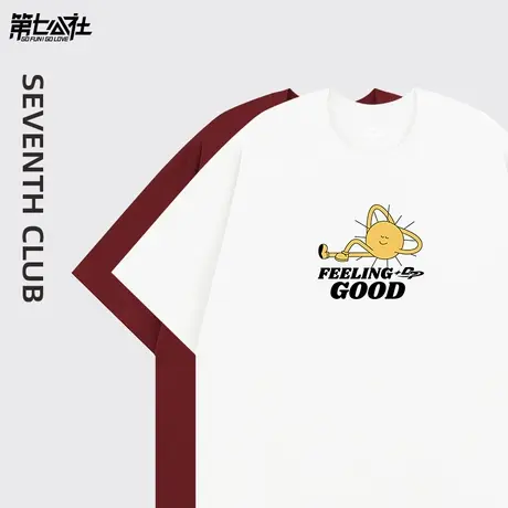 第七公社2024新款短袖女宽松小个子纯棉t恤设计感小众卡通半袖商品大图