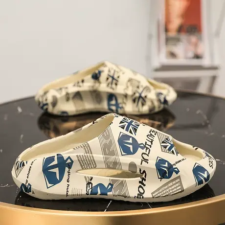 网红拖鞋男夏季潮牌超火外穿休闲凉拖运动厚底踩屎感海边沙滩凉鞋商品大图