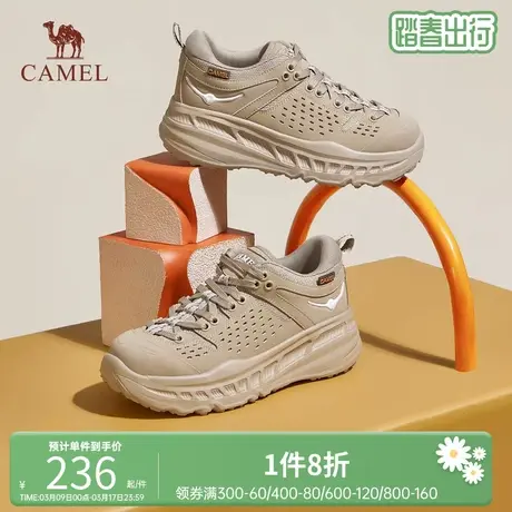 骆驼女鞋2023秋季新款时尚潮流工装舒适休闲鞋厚底双色百搭复古鞋商品大图