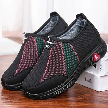 老北京布鞋女官方旗舰店秋冬加绒新款妈妈鞋保暖加厚太太奶奶鞋子商品大图