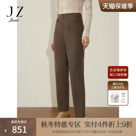 商场同款JZ玖姿立体剪裁经典西裤骑士裤女2023冬季新款JWCD11136商品大图