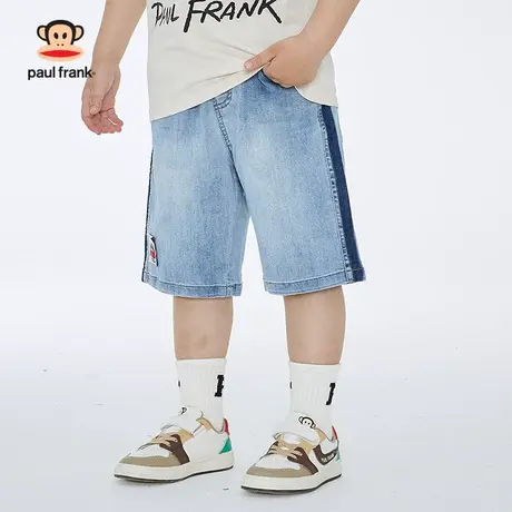 大嘴猴童装裤子儿童牛仔短裤2023新款夏装男大童中大童中裤潮流商品大图