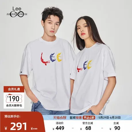 Lee IndiGO X ANGEL CHEN联名系列商场同款25春夏新品男女短袖T恤商品大图
