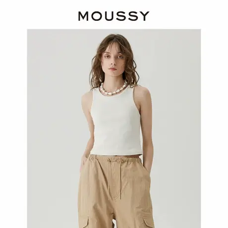 MOUSSY 夏季简约纯色修身工字型针织吊带女028HSZ80-0141商品大图