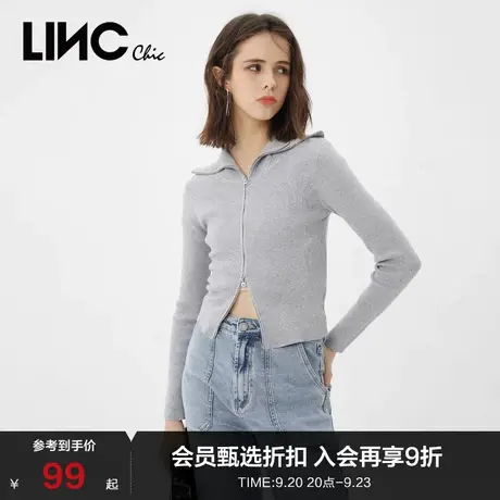 【针织合集】LINCCHIC金羽杰针织衫针织开衫外套女春秋S213SW420商品大图