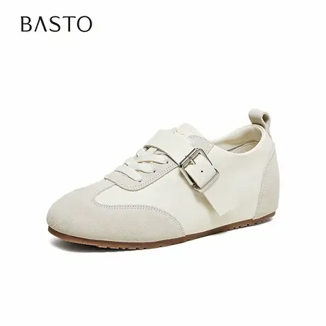 【好物体验专享】百思图2026春季新款德训鞋复古女休闲鞋TAA01AM6图片