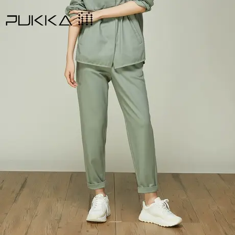 Pukka蒲牌商场同款女装休闲裤秋季新款设计感时尚羊毛女裤子商品大图