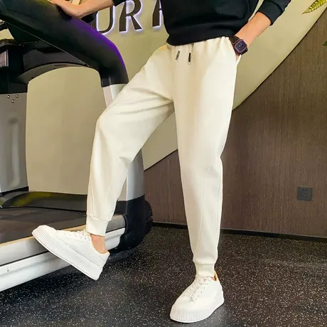 2023秋季潮牌男裤纯色宽松束脚运动休闲裤潮流轻熟百搭哈伦裤卫裤图片
