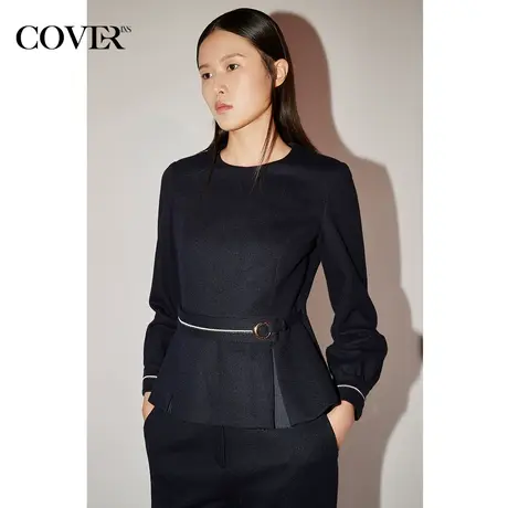 COVER冬季定制珠链点缀百搭羊毛卫衣商品大图