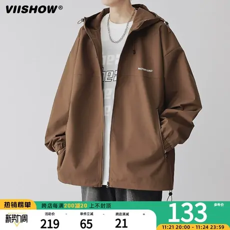 VIISHOW户外机能防风痞帅夹克外套男冲锋夹克款春秋季美式春秋潮商品大图