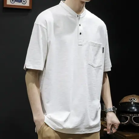 重磅Polo衫男短袖t恤男士半袖上衣潮牌大码2024新款男装体恤男款商品大图