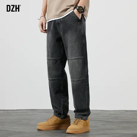 男士休闲黑色裤子男春夏直筒美式工装裤2023年新款大码裤子休闲裤商品大图