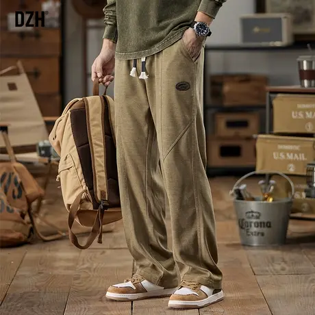 男士美式复古牛仔裤男宽松直筒2024新款秋季男裤休闲裤长裤工装裤商品大图