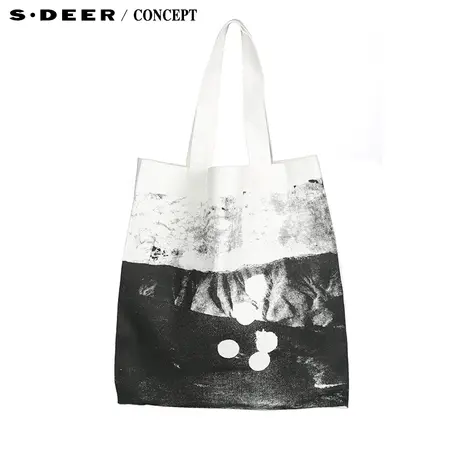 【2014新品】sdeer圣迪奥女装夏装抽象水墨印染帆布包4283867商品大图