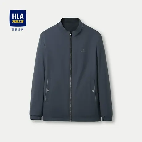 【双面穿】HLA/海澜之家夹克2024春夏新款立领牛奶丝商务外套男图片