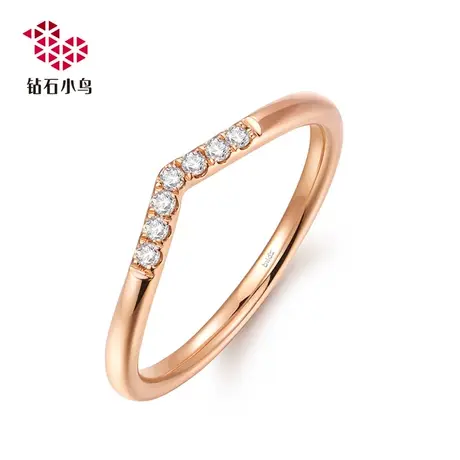 Zbird/钻石小鸟18K金钻石戒指-求婚结婚护戒钻戒-倾心守护-RDV75图片