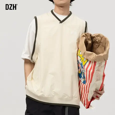 男生V领背心男无袖体恤上衣男款2024年春季新款篮球服坎肩春夏款商品大图