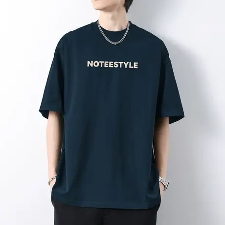 260g美式重磅纯棉短袖t恤男潮牌圆领印花上衣服夏季潮流全棉体恤图片