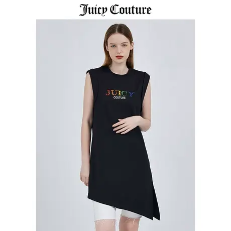 juicy couture橘滋背心连衣裙女夏季新款不规则无袖长款开叉T恤女商品大图