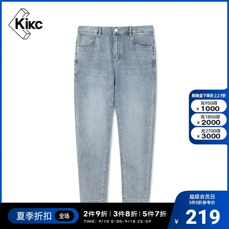 kikc牛仔裤男 2022夏季新款 商场同款经典款式潮流时尚牛仔裤子男商品大图