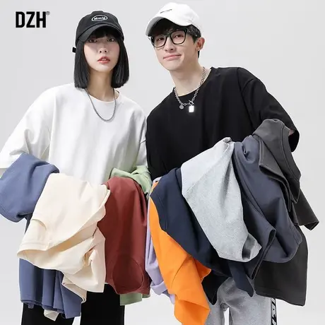 男士300g重磅t恤纯色boy短袖男潮牌潮流衣服半袖夏季情侣装体恤衫商品大图