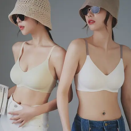 无痕内衣女小胸聚拢显大不空杯收副乳防下垂简约舒适薄款文胸罩商品大图