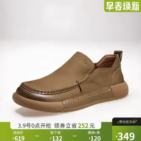 骆驼男鞋2024春季新款复古厚底男士英伦风舒适耐磨止滑休闲男鞋商品大图