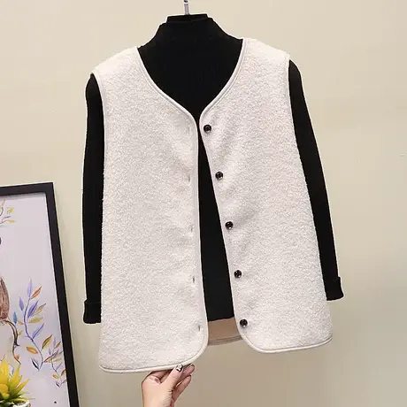 短款马甲背心女2023春秋秋装新款宽松韩版百搭坎肩外穿马夹小外套商品大图