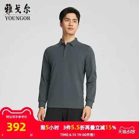 【商场同款】雅戈尔男士长袖衬衫秋冬新款官方商务休闲POLO衫男商品大图