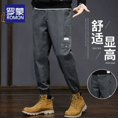 罗蒙工装裤男士春秋季潮牌宽松束脚裤2025新款美式工装休闲长裤子商品大图