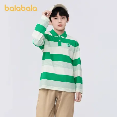 巴拉巴拉男童长袖t恤儿童卫衣童装小童大童秋装polo领亲子打底衫图片