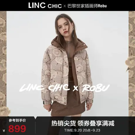 LINCCHIC金羽杰羽绒服女设计师联名系列短款羽绒服女冬Y22801611图片