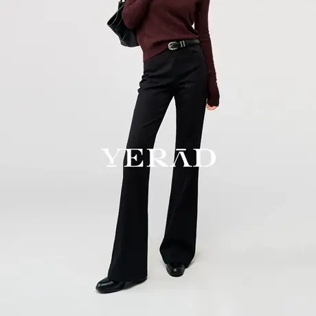 【超模裤】娅丽达弹力微喇牛仔裤女新款加长高个子2025秋季喇叭裤商品大图