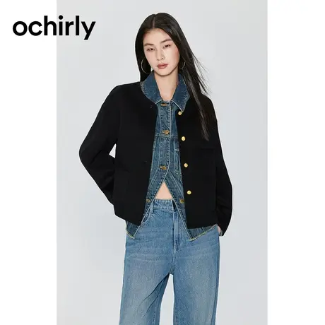 【品牌甄选】100%澳洲进口高支绵羊毛欧时力呢子小香风外套23秋冬图片