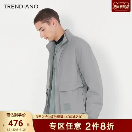 TRENDIANO官方潮牌春秋男装简约时尚百搭双面穿夹克棒球服外套潮商品大图