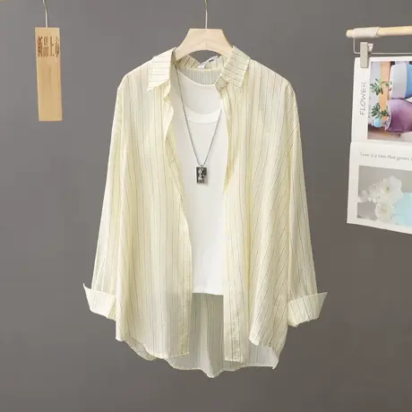 轻薄透气防晒衬衫外套女宽松夏季2024新款百搭户外防晒衣开衫上衣图片