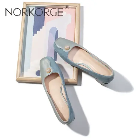 文艺蓝灰色时装单鞋图片