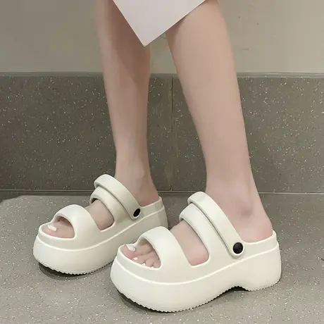 法式凉拖鞋女夏季外穿时尚高跟2024网红爆款超火增高居家浴室防滑商品大图