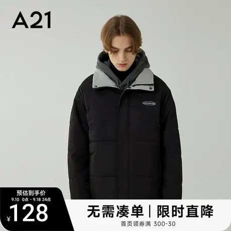 A21男装宽松立领棉服男士外套秋冬新款加厚保暖棉衣男款面包服商品大图